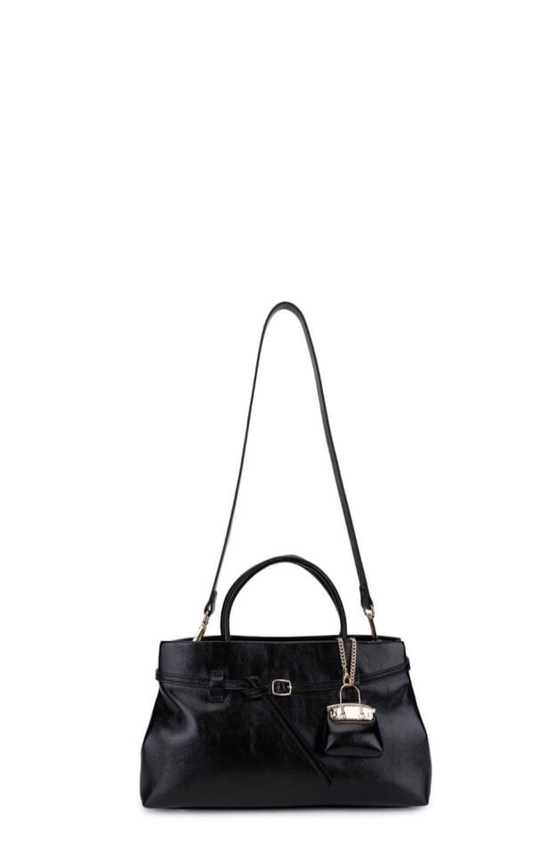 İthal Suni Deri Elora Çanta Siyah